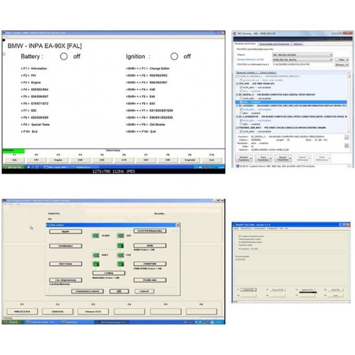 Pack Logiciels pour BMW MINI - INPA + NCS Expert + NCS Dummy + WINKFP + Tool32