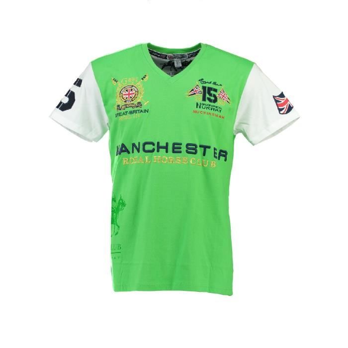 T-shirt Homme Geographical Norway Jingston Vert