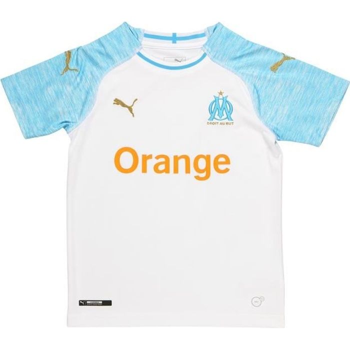 NIKE Maillot d'entrainement à domicile OM - Blanc - Enfant