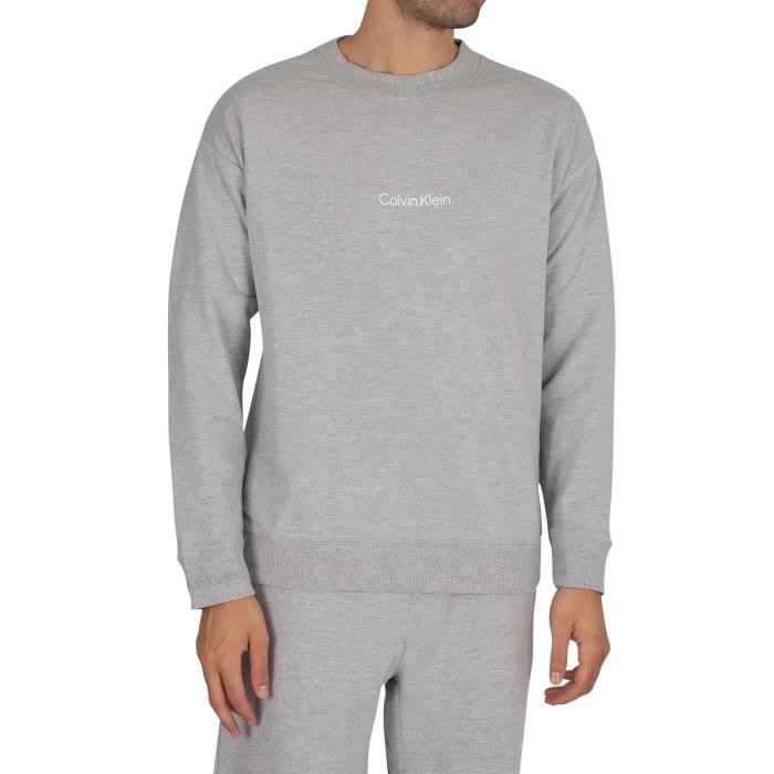 Sweat Calvin Klein Pour des hommes Sweat graphique Modern Structure Lounge, Gris