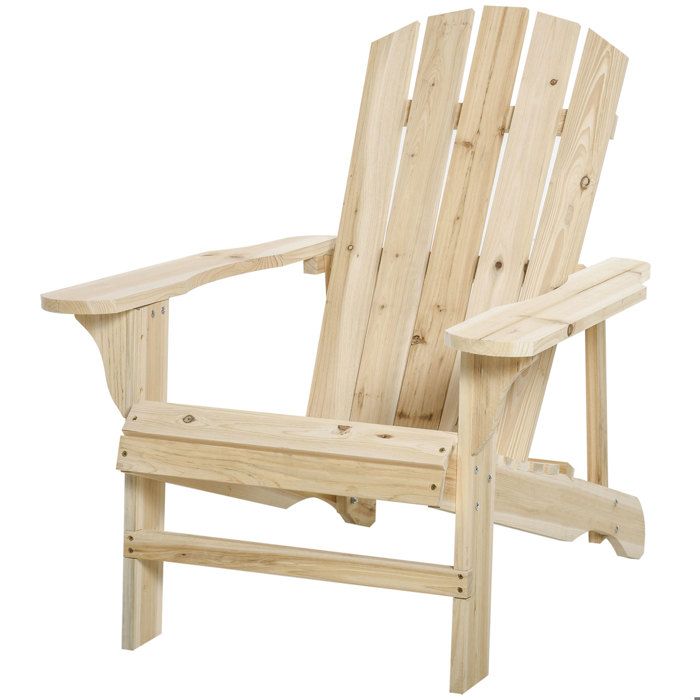 Outsunny Fauteuil de Jardin Adirondack dim. 78L x 89P x
