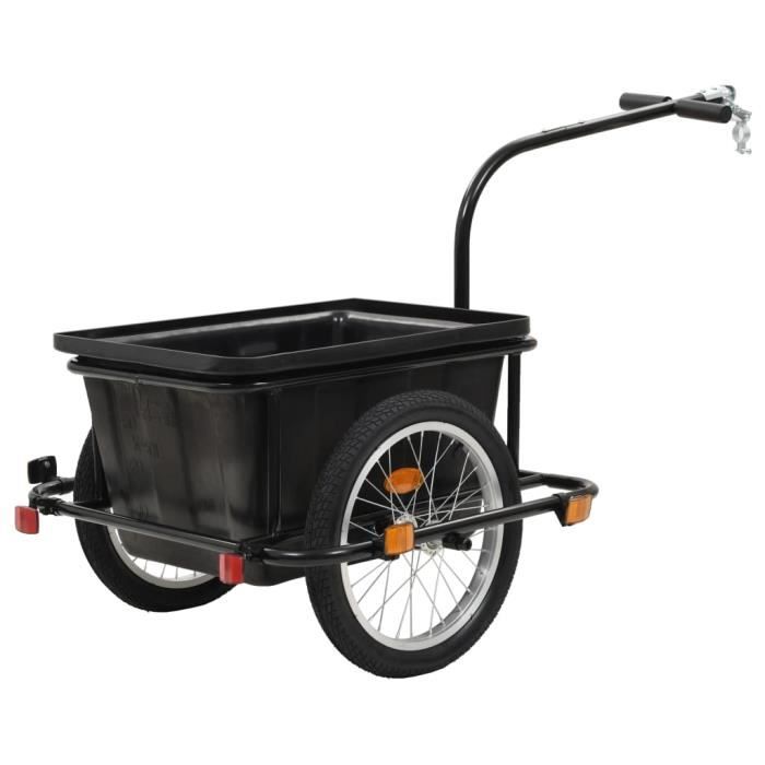 Remorque pour bicyclette 50 L Noir