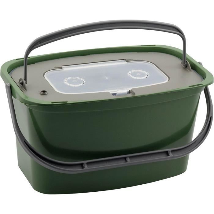 Plastilys Seau à Vif Vert 7L + Panier Vivier