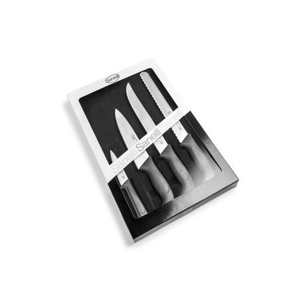 Coffret 4 couteaux de cuisine pro Sanelli Skin 0,000000 Noir