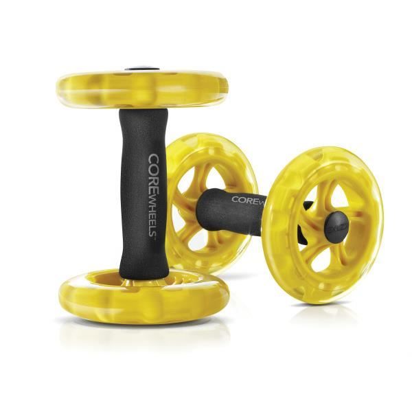 Pack de 2 roulettes de musculation SKLZ pour les exercices de fitness, de musculation des muscles du tronc, et de core training