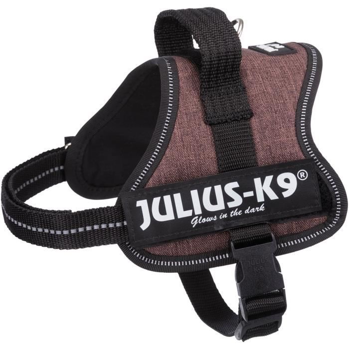JULIUS K9 Harnais Power Mini-Mini–S : 40–53 cm - 22 mm - Moka - Pour chien