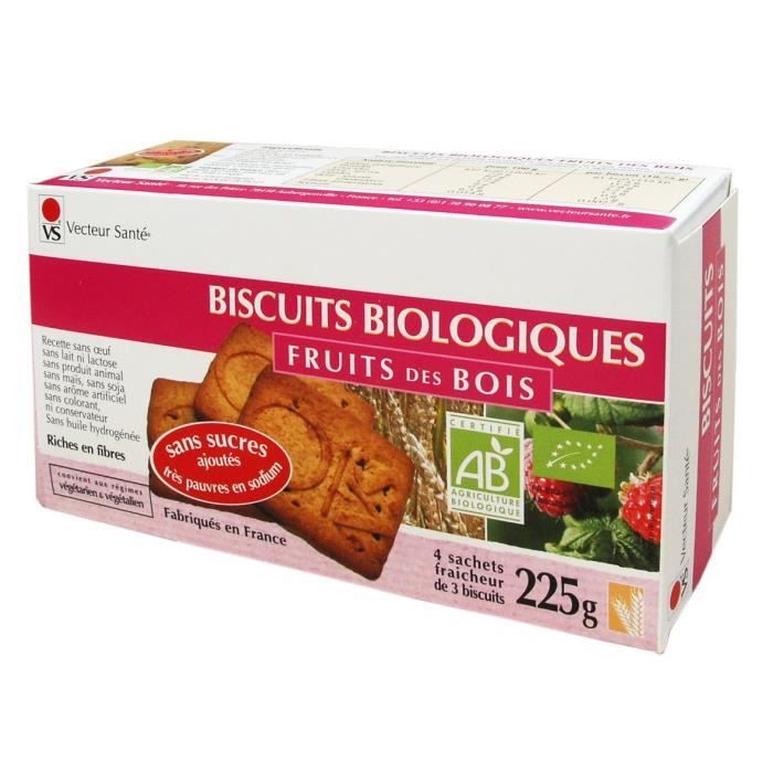 Biscuits fruits des bois sans sucre ni sel BIO - b