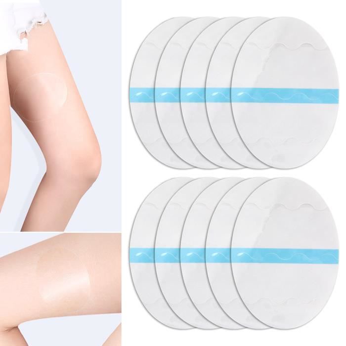 Bandes de cuisse 10pcs Cuisse Anti Friction Pads Unisexe Jetables Genou Mollet Anti Chafe Pads Patchs pour l'extérieur Excellent