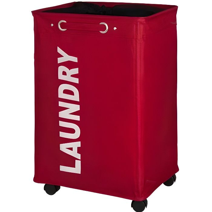 Panier a linge Quadro rouge