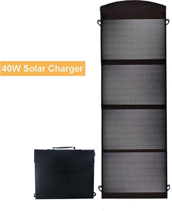 Panneau Solaire Portable Pliable 200W 18V - Chargeur Solaire Pour Camping, Randonnée, Plein Air