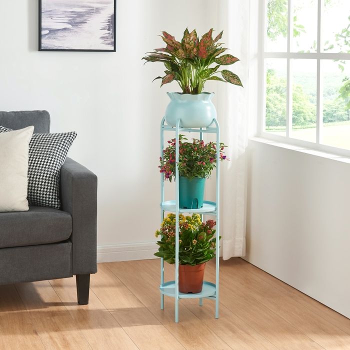 Porte-plantes Altena 95 x 27 x 27 cm bleu clair