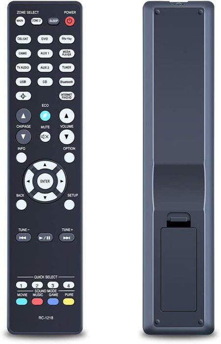 Rc-1218 Télécommande De Rechange Pour Denon, Compatible Avr-S730H, Avr