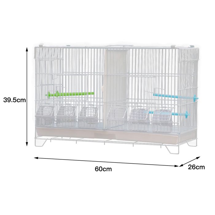 Comparer les prix de Cage à oiseaux volière - QUIIENCLEE - Blanc - 60*26*39.5cm - Pour oiseau exotique