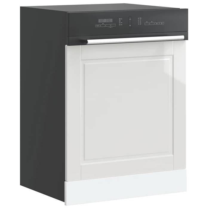 vidaXL Panneau de lave-vaisselle Porto blanc brillant 60x15x57 cm 854139