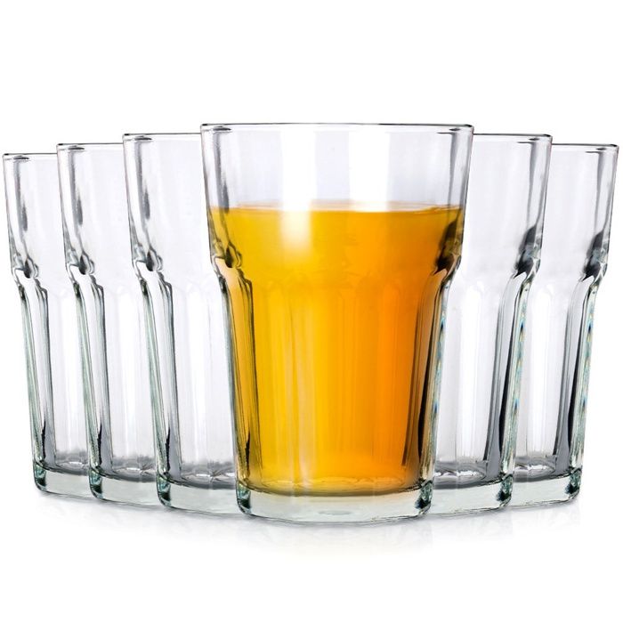 VILDE Ensemble de 6 verres 360 ml - Verre épais transparent - Lavables ...