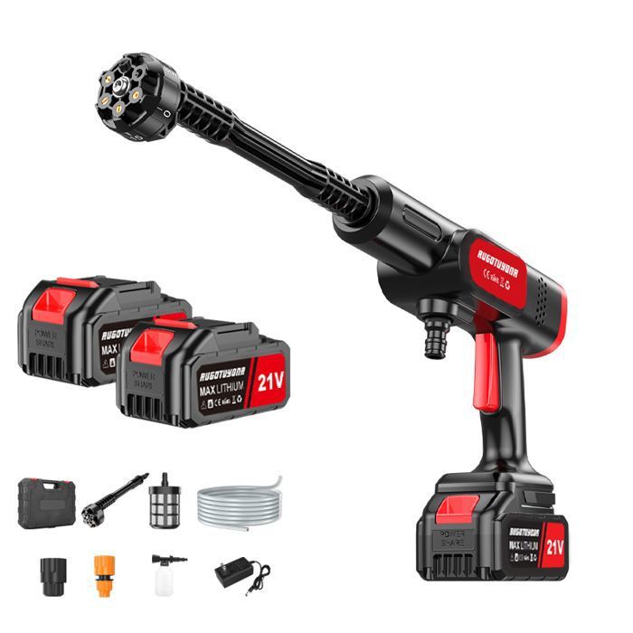 Nettoyeur Haute Pression Sans Fil Gtremulent 580PSI 21V 4.0Ah - Kit Complet Portable