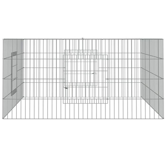 Comparer les prix de Bon plan Clapier Enclos animaux - JILI HOT - Cage à lapin 110x110x55cm Fer galvanisé - Pour Jardin Thome6130150