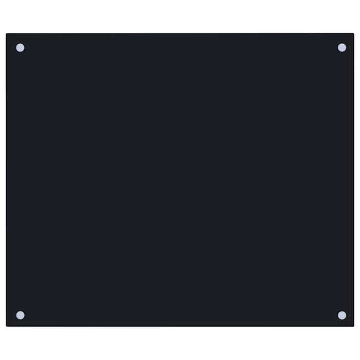 VENTE-FLASH Anti-éclaboussure Dosseret de cuisine/Crédence de cuisine Noir 70x60 cm Verre trempé