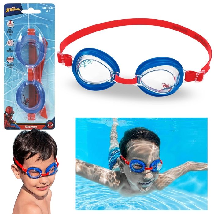 MARVEL Spider Man RÉGLABLES Lunettes de natation POUR LA PISCINE