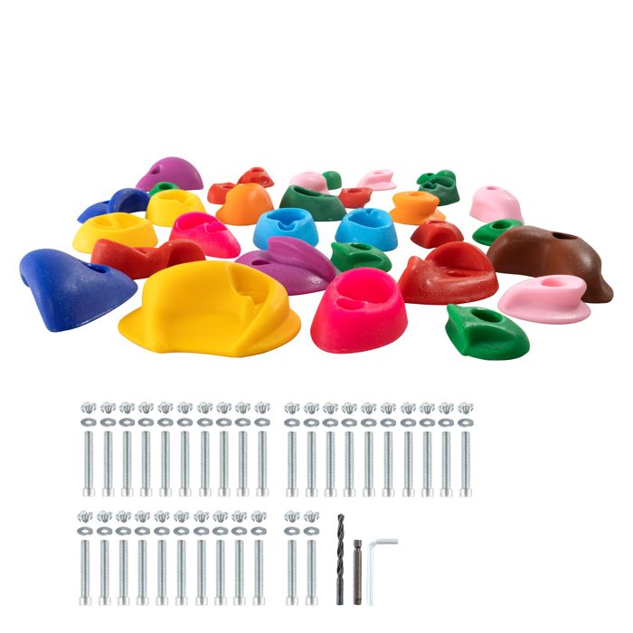 10X Prises d'escalade Robuste Outdoor incl. vis Enfants Pierres d'escalade Mur de bloc | Leroy Merlin