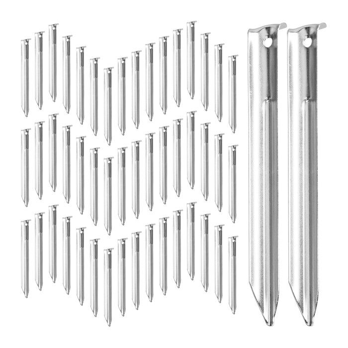 Piquets au sol 6 pcs Argenté 9x9x75 cm Acier galvanisé