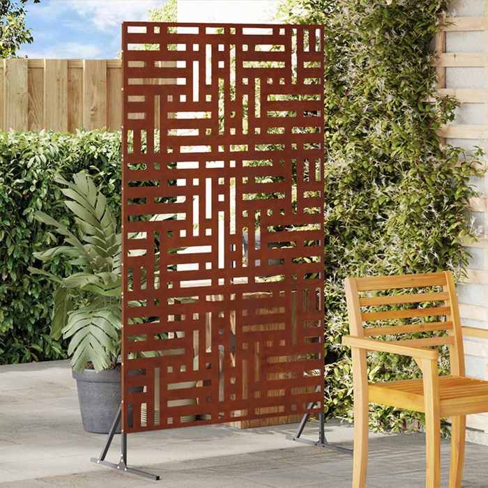 vidaXL Écran de confidentialité Gris 100 x 50 x 180 cm Acier patiné 868555