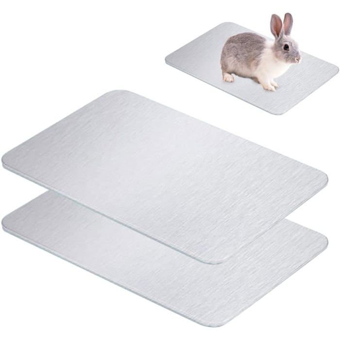 Lot de 2 tapis rafraîchissants pour animaux de compagnie 30 x 20 cm en aluminium pour petits animaux
