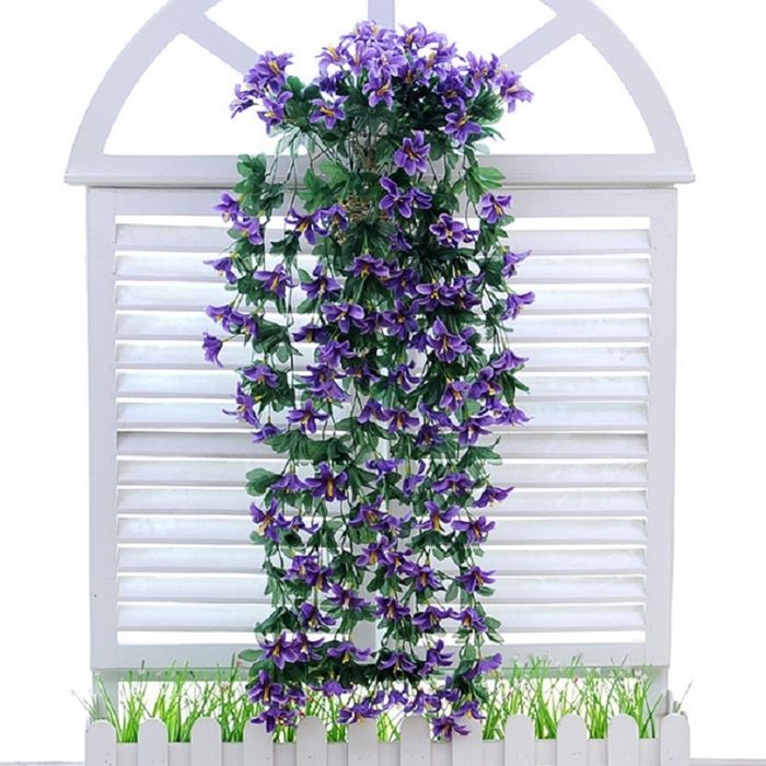 Fleur artificielle - Ulisem - Lily Flower Vine - Bleu - 80 cm x 30 cm