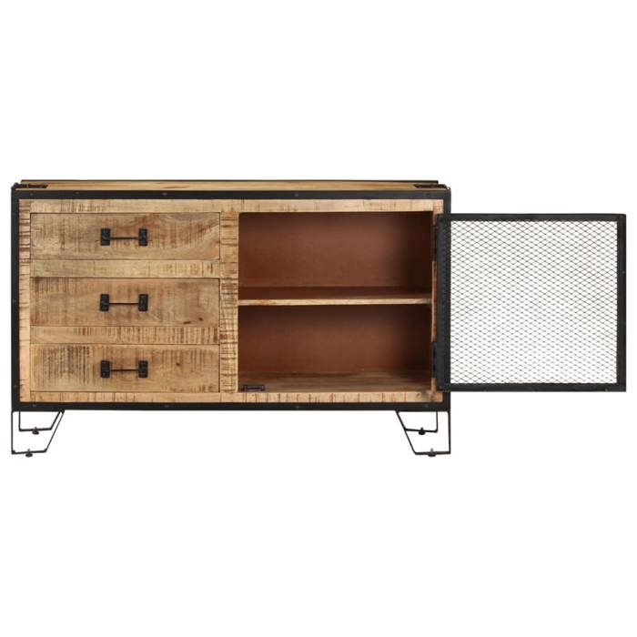 MGH - TOP Buffet de rangement - Cabinet/Commode Bois - 100x31x60 cm - Bois de manguier massif brut LV72
