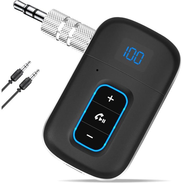 Brifit Récepteur Bluetooth 5.0 Voiture 2-en-1 - Adaptateur AUX Jack 3.5mm Sans Fil, Transmetteur Et Récepteur Audio, Faible Latence, Plug & Play Pour Autoradio, TV, Haut-Parleurs