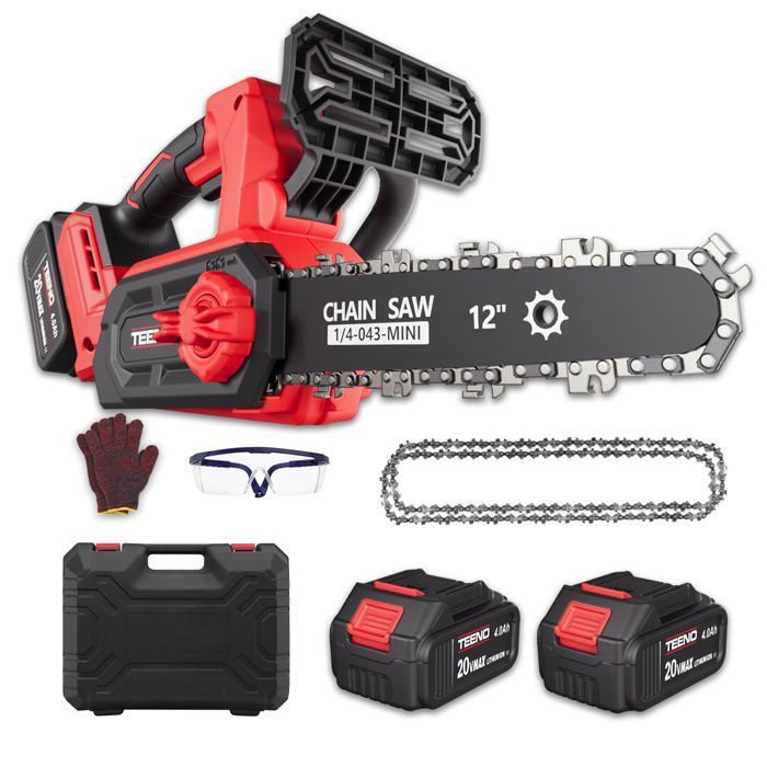 Tronçonneuse à batterie - TEENO - 1200W - Brushless 1200W - 12 pouces - 2x40 Ah