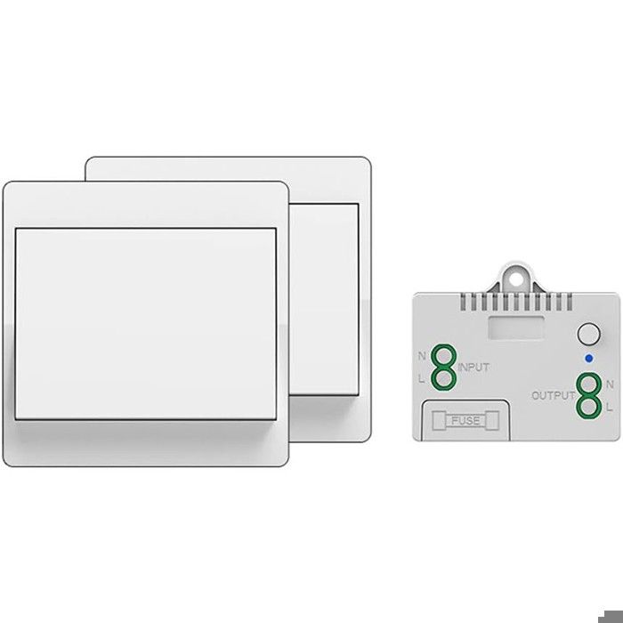 Interrupteur sans fil autoalimenté sans pile télécommande sans fil pour les lumières et appareils électriques étanche (1 To 2)