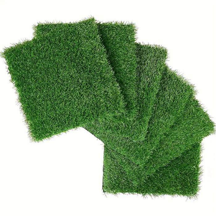 Dalles Gazon Artificiel Emboîtables Lot de 36 - 30x30 cm Vert - Pelouse Synthétique Auto-Drainante pour Terrasse Jardin Animaux