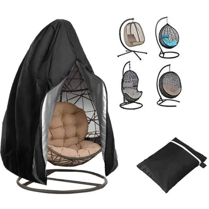 Housse de protection - Housse de fauteuil suspendu - Noir - 190x115 cm - Extérieur