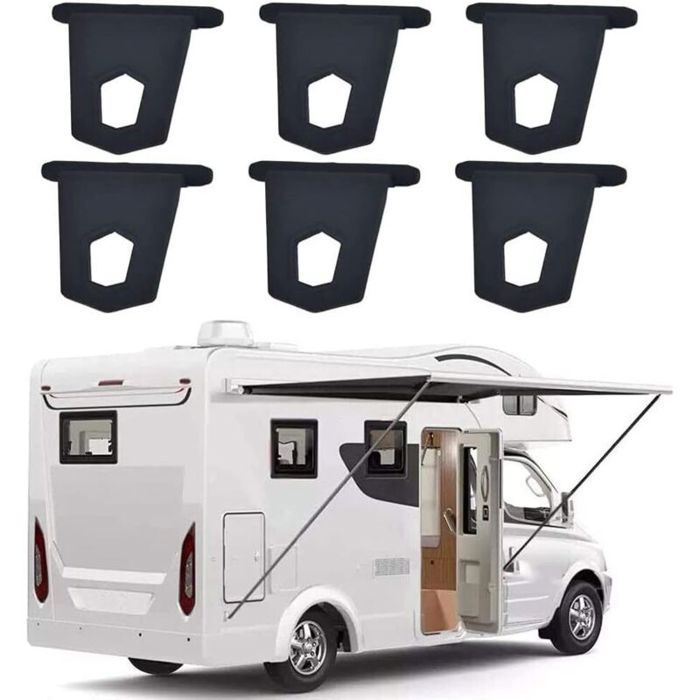 Lot de 12 Crochets dAuvent pour Camping-Car – Noirs Portables et Robustes