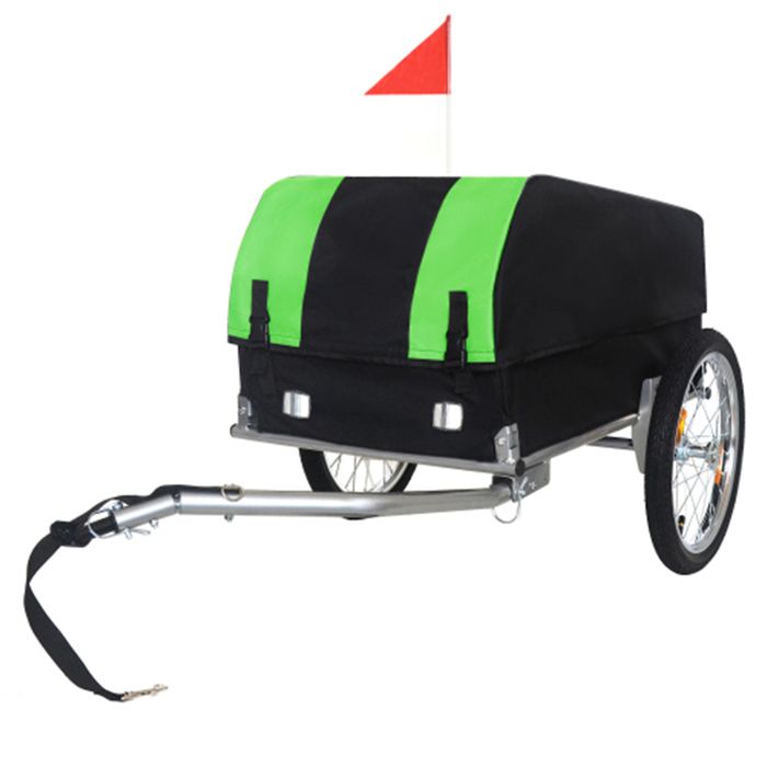 Remorque à vélo avec housse imperméable amovible - Charge utile de 40 kg roues tout-terrain de 16 pouces et conception pliable