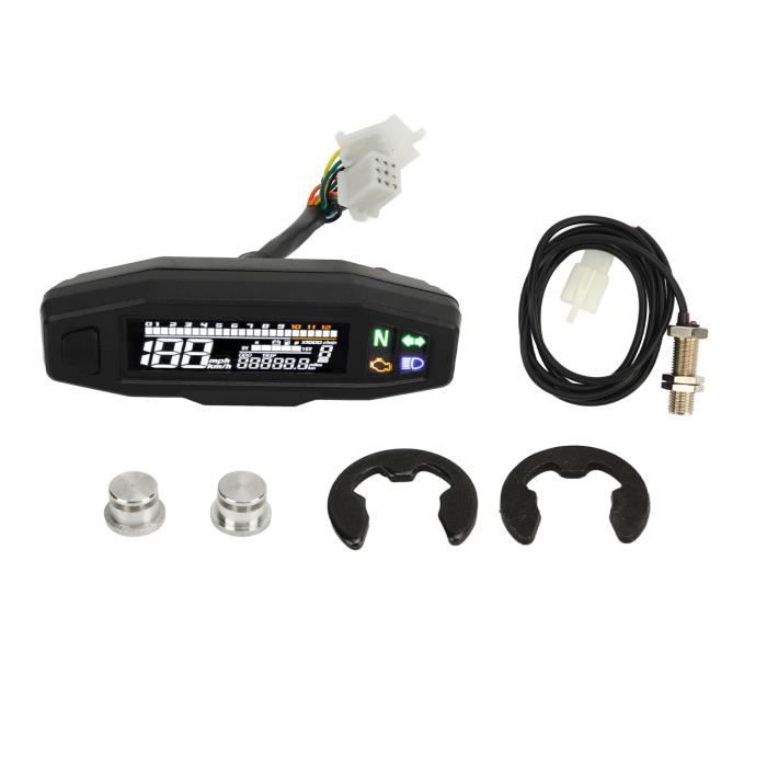Aramox Compteur De Vitesse LCD Numérique Universel Pour Moto