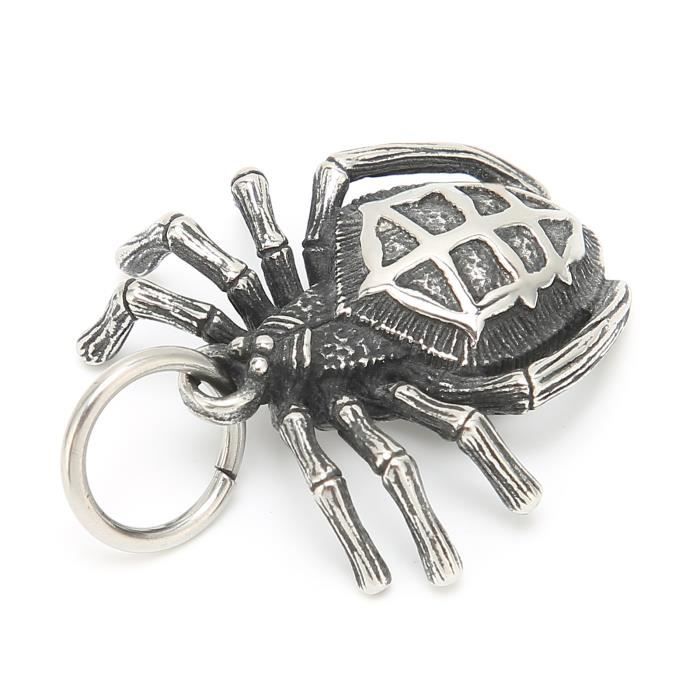 Pendentif Croix Araignée En Argent Massif 925 - Collier Occasion - Bijou Argent Gothique