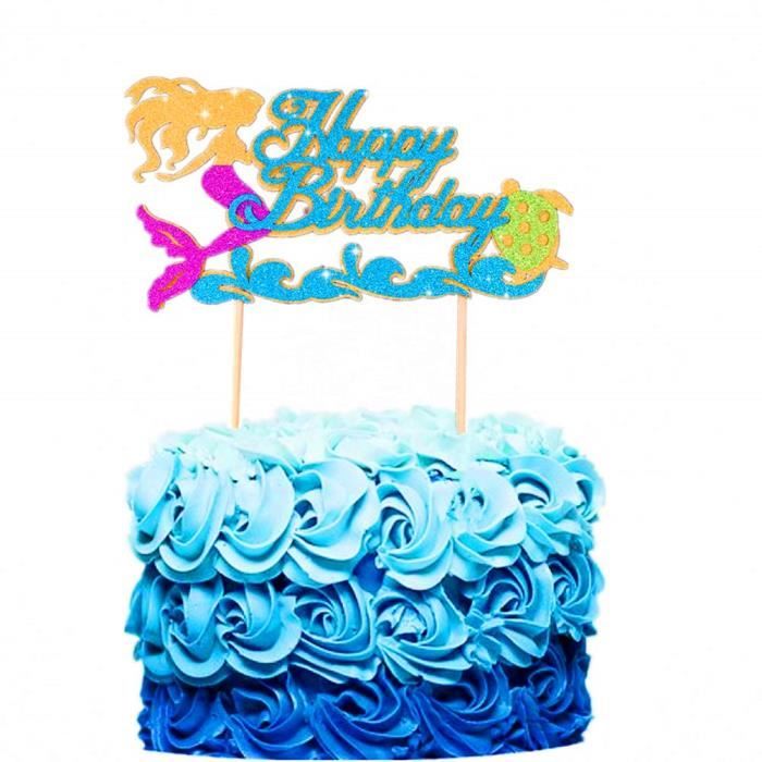 Glitter Luxe Sirene Forme De Gateau Gateau D Anniversaire Heureux Mediator Sirene Decoration De Gateau Pour Sirene Ba 3pqnbc Achat Vente Figurine Decor Gateau Soldes Cdiscount