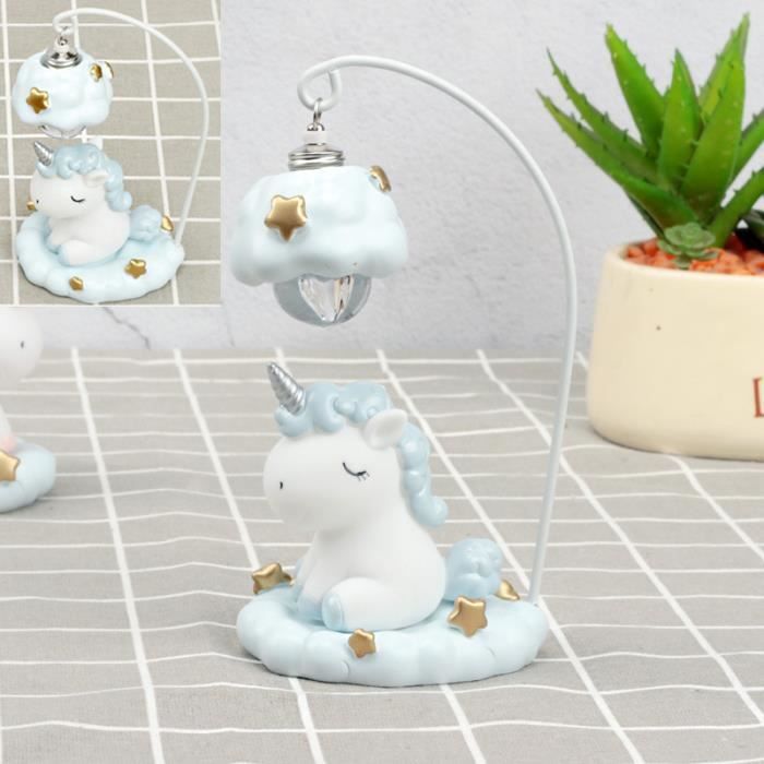 Led Lampe Licorne Bleu Resine Cadeau Pour L Enfant Achat Vente