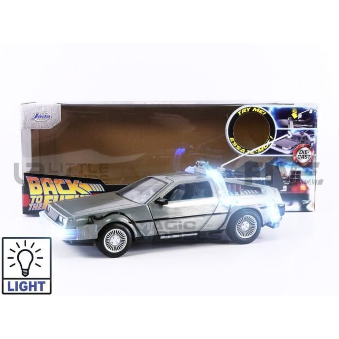 Voiture Miniature de Collection - JADA TOYS - DE LOREAN Back to the Future I Time Machine - Blanc et Silver