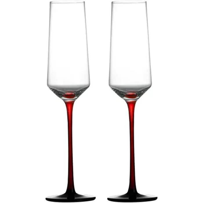 Flute Champagne Verre Verre À Vin Rose Cristal Verre À Vin Rouge Décoratif  Champagne Verres À Vin Floral Flûte À Champagne Po[H3533] - Cdiscount Maison