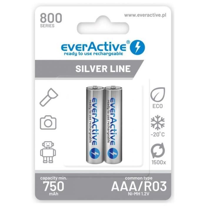 Rechargeable batteries everActive NiMH R03 AAA 800 mAh Silver Line 2