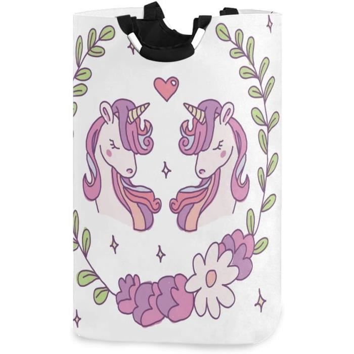 Panier à Linge Pliable Licorne étanche - Grand Format (40x50cm), Rangement Jouets, Vêtements, Chambre Enfant - 8
