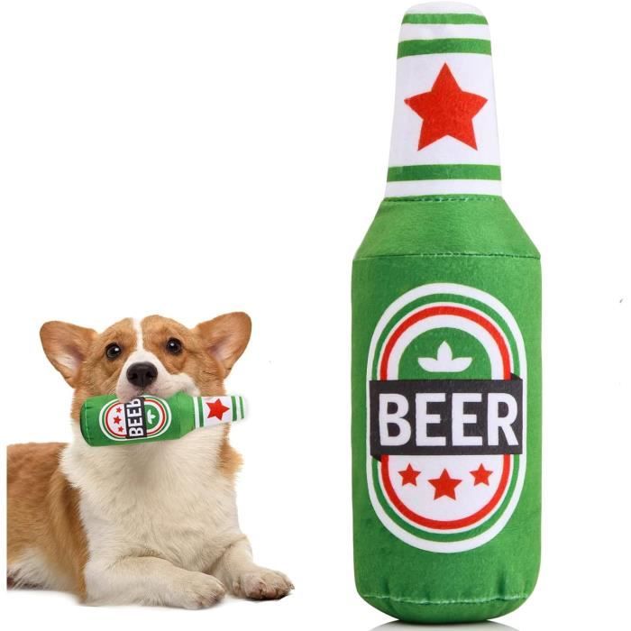 Jouet à mâcher - Jouet en peluche - Couleur verte - Pour chien moyen - Anti-ennui