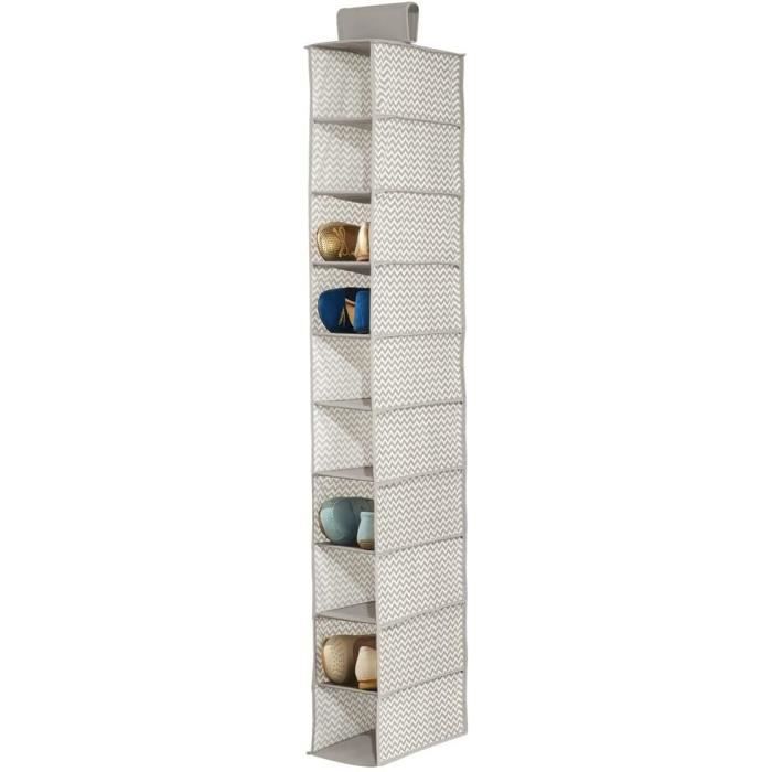 Lot De 2 étagères Suspendues En Tissu Navaris - 6 Compartiments, Pliables, Pour Vêtements, Chaussures, Accessoires - 10