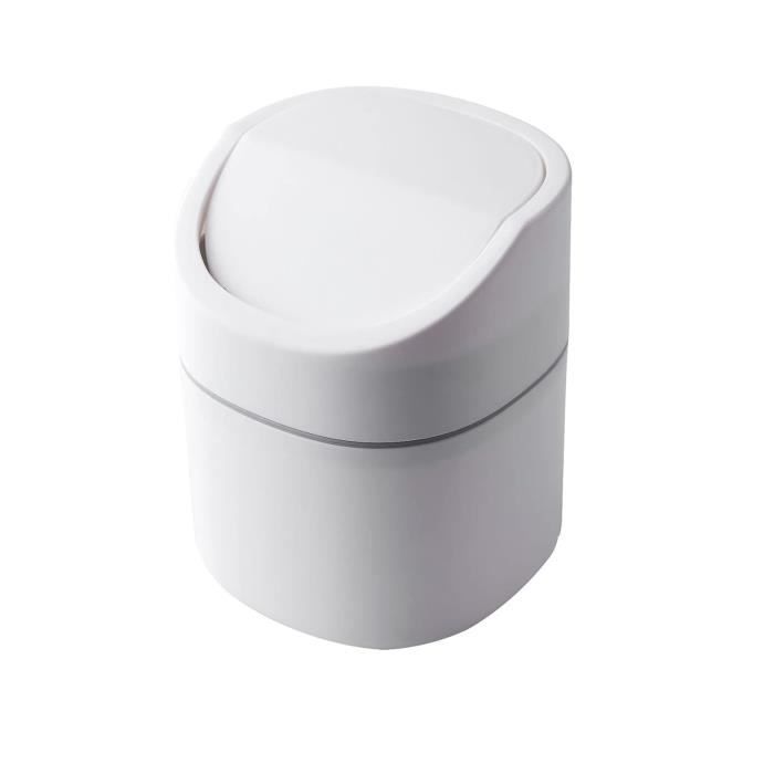 Yuemeuy Poubelle De Table Avec Couvercle | Petite Poubelle De Table | Poubelle Salle De Bain | Poubelle En Plastique Réutilisable | Poubelle Pour Cuisine Table, Chambre