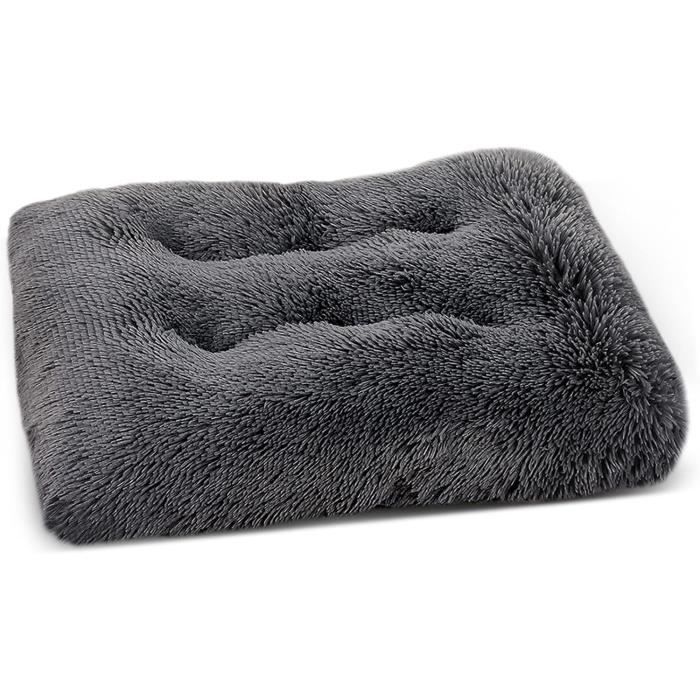 Lit Pour Chien Et Chat En Forme De Coquille - Doudou Moelleux Avec Bord Surélevé - Lavable - Gris, 50 Cm