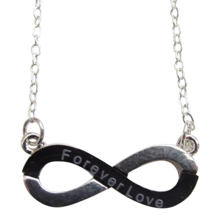 Collier pendentif signe infini infinity inscription forever love. Collier pendentif signe infini infinity inscription forever love.