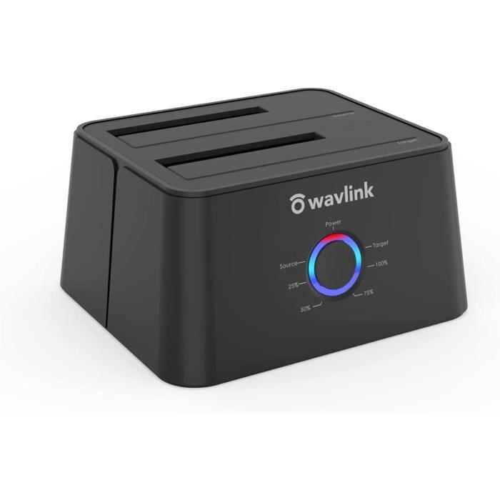 WAVLINK Station d'accueil pour Disque Dur USB pour SSD HDD SATA 2,5 ou 3,5 Pouces, Fonction de